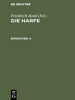 cover image of Die Harfe. Bändchen 4